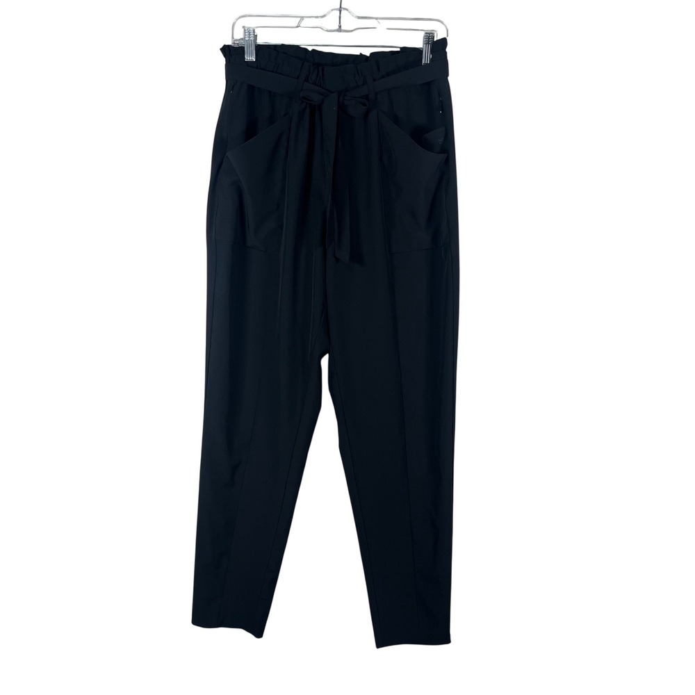 Modern Ambition Tapered Pants Womens Black Paperbag Waist Technical Large